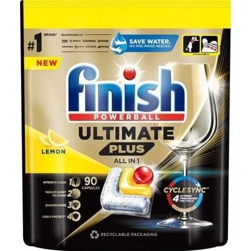 Finish Ultimate All In 1 Powerball Dishwasher Capsules Pack Of 90count